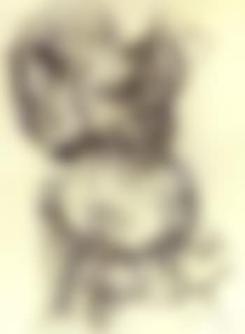 Seated nude with drapery (preview)