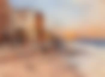 Beach promenade at sunset (preview)