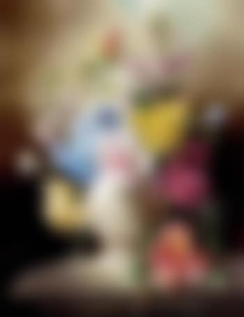Still life with Christman roses, antirrhinum and other flowers (preview)
