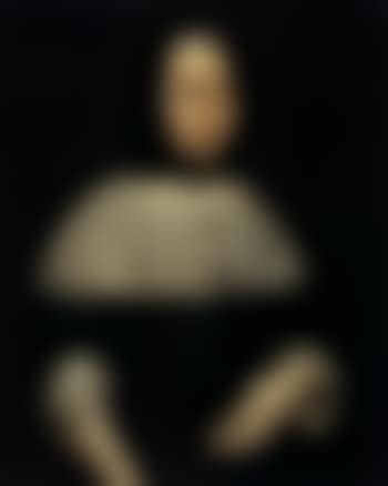 Portrait of a lady, wearing a black dress with white collar and black bonnet (preview)