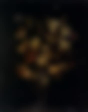 Flowers in a glass vase on a stone plinth (preview)
