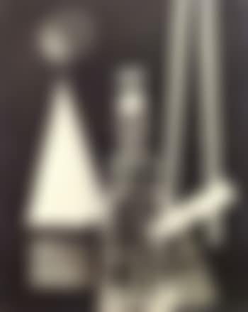 Untitled - Rayograph with statuette and geometric shapes (preview)