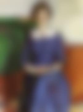 Woman in blue dress. Vierwaldstattersee landscape (preview)