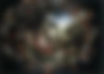 Garland of flowers surrounding scene of Venus at her toilet (preview)
