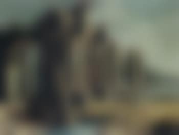 Architectural capriccio with figures by a fountain (preview)