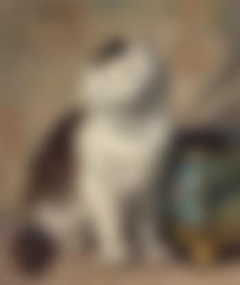 Kitten by a cloisonne jardiniere (preview)