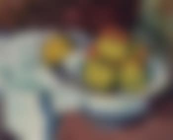 Still life with apples on a fruit stand (preview)
