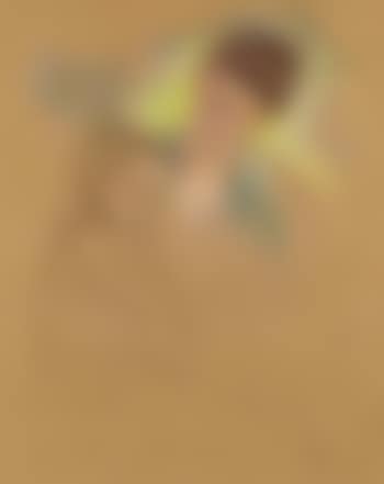 Sketch of mother Jeanne looking down at her baby (preview)