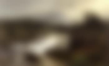 Landscape with old buildings by rapids (preview)
