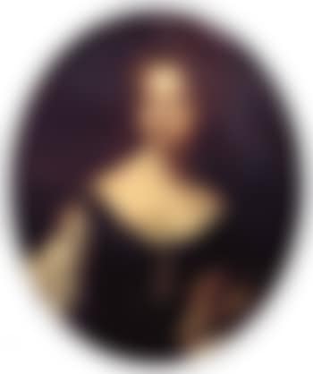 Portrait of a lady wearing a crimson and white gown (preview)
