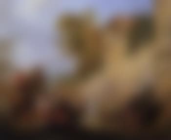 Military encampment beside a town wall with an amorous couple in the foreground. Shepherdess resting (preview)