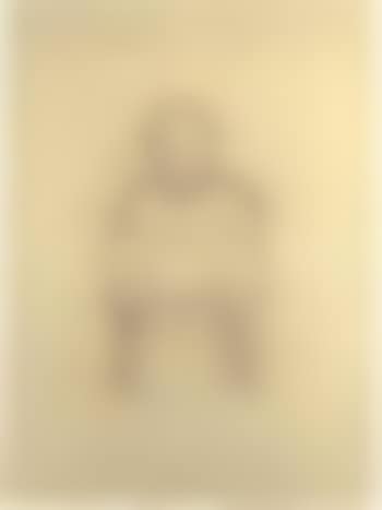Kindersterben - An old woman holding an infant's coffin (preview)