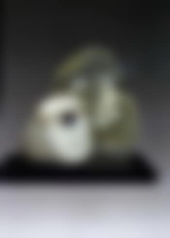 Two opposing forms, grey and green (preview)