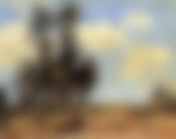 Landscape with resting cow (preview)