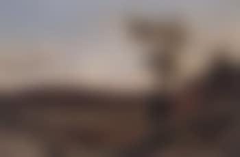 Danish landscape with slopes by lake (preview)