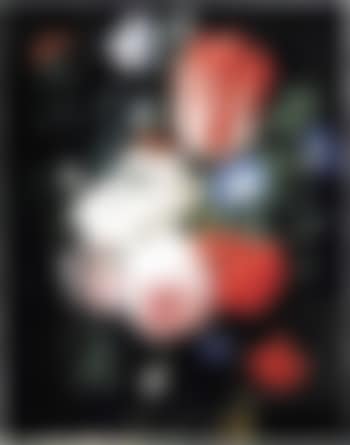 Still life with flowers in glass vase (preview)