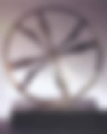 Three brass disks each comprised of four figures from Falling man series (preview)