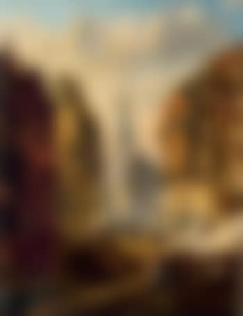 Figures by a canal in a Continental market town (preview)