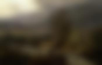 Landscape in Kaupanger with stave church (preview)