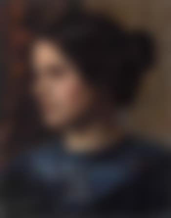 Yvonne - the artist's daughter wearing blue dress (preview)
