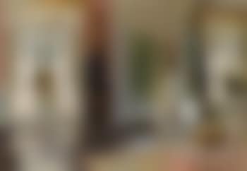 Morning sun in garden room at Engelsholm with daughter of the house by door (preview)