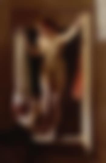 Bed in the attic - nude female standing by doorway (preview)