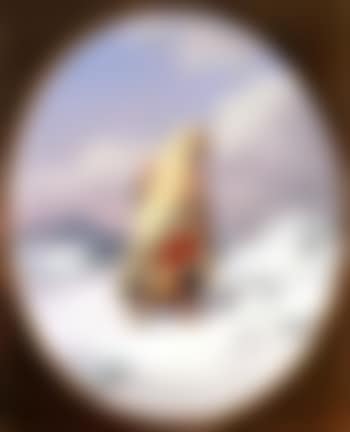 Moccasin seller with papoose crossing the ice (preview)