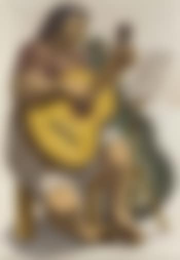 Girl playing a guitar (preview)
