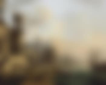 Capriccio of Mediterranean harbour with stevedore's unloading wine (preview)