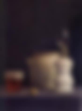 Still life with lamp and jar of jam (preview)