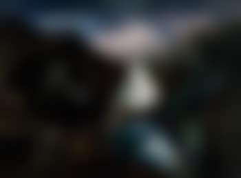 Bridge in a cave with rainbow (preview)