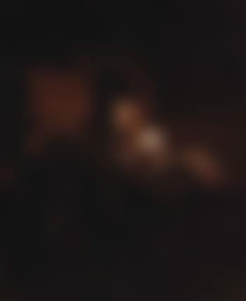 Small children by a cake stall in evening (preview)