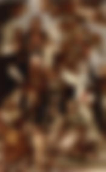 Madonna of the Rosary with Saint Catherine of Siena, Saint Dominic and members (preview)