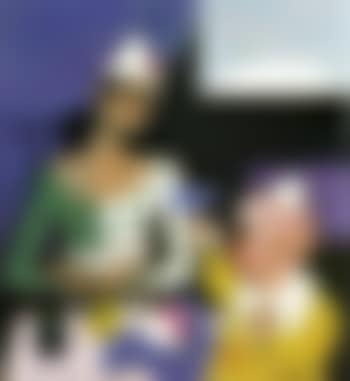 Two clowns with birds (preview)