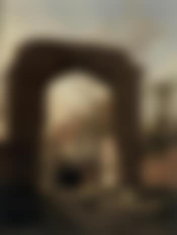 Cattle and sheep being driven through an archway (preview)