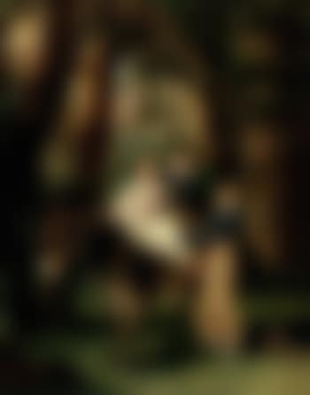 Group portrait of Jan, Theophilius and Frances Levett, two seated on donkey (preview)