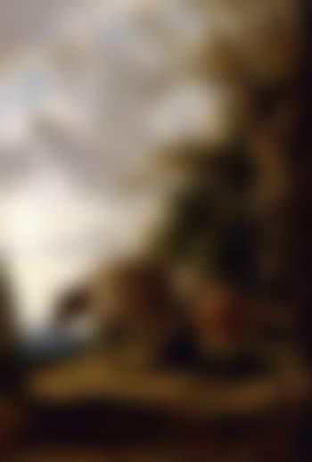 Wooded landscape with herdsmen and cattle (preview)