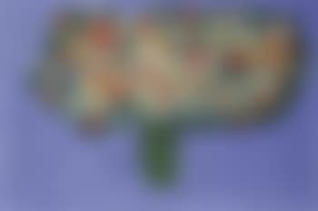 Vase of flowers in a blue interior (preview)