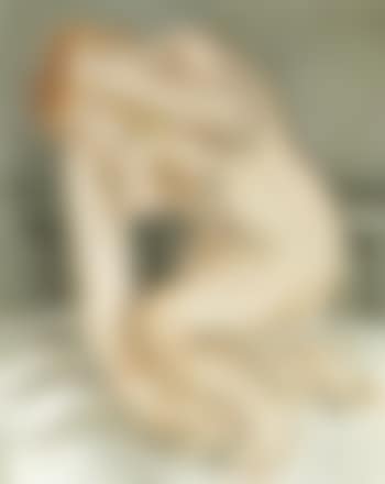 Female nude kneeling on the bed (preview)