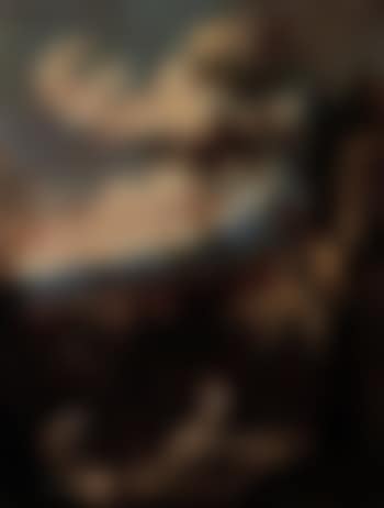 Landscape with monks in prayer (preview)