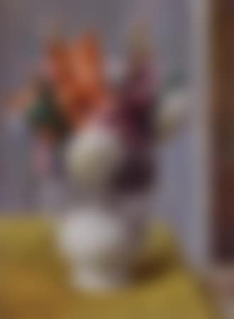 Still life with flowers in a white teapot (preview)