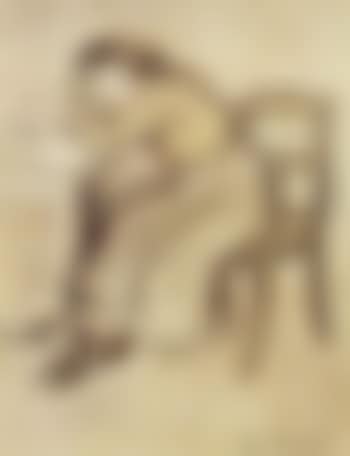 Femme accoudee a une table (preview)