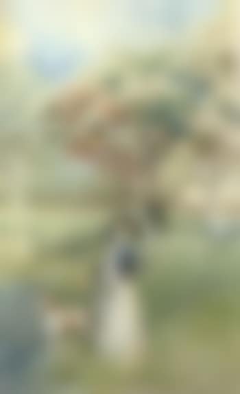 Lady and her dog walking in the park (preview)