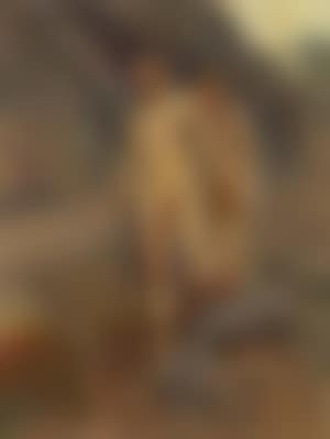 Landscape with nude man and woman (preview)