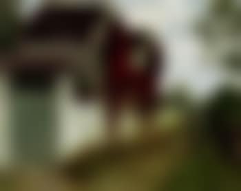 Promeneurs au bord de la maison fleurie (preview)