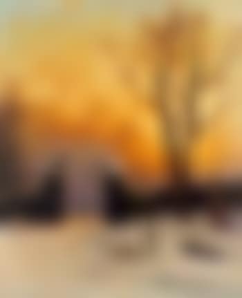 Sunset over the cemetery (preview)
