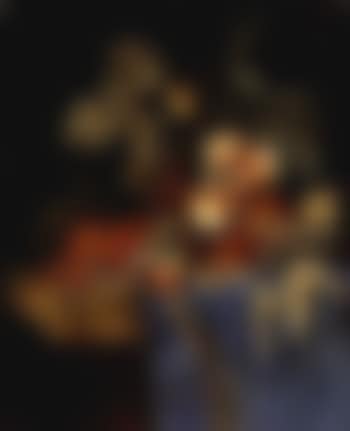 Still life of apricots, plums, red and white currants (preview)