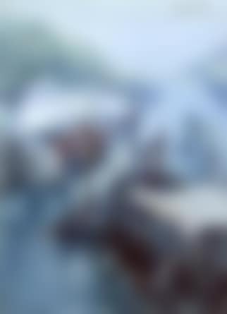 Busy harbour scene with figures unloading a fishing vessel by a wall (preview)