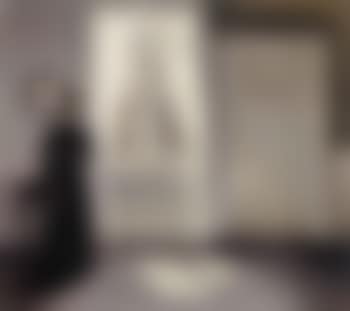Interior from Strandgade 30, lady seen from behind by window (preview)