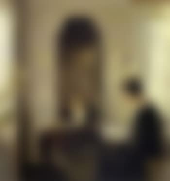 The artist's wife reading in a corner of the sitting room (preview)